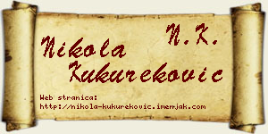 Nikola Kukureković vizit kartica
